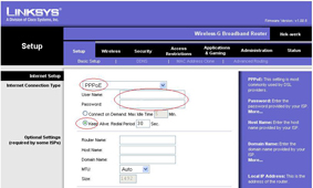 Setup ADSL